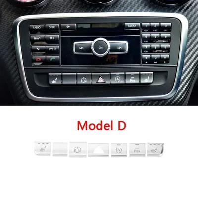 Adhesivo interior de coche decoración de botón de CD multimedia adecuado para Mercedes Benz GLA X156 CLA C117 A B clase W176 W246