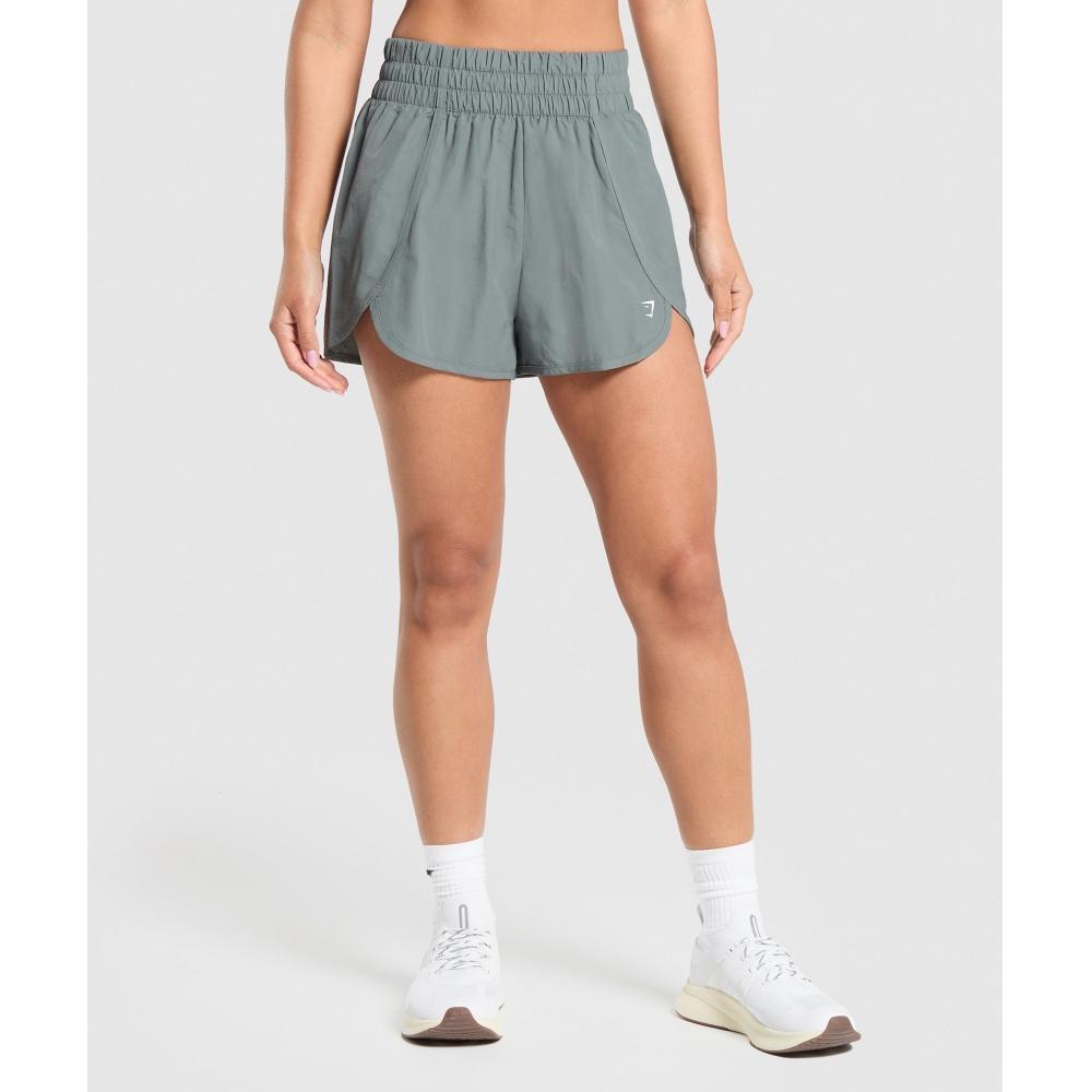 

Gymshark Retro Waistband Shorts Cargo Teal B8a6n Tbng XS