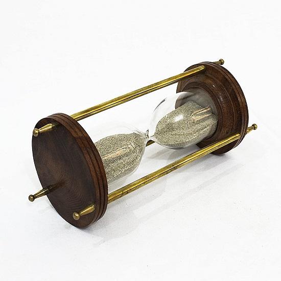 Nautic Lemn Alamă Decor Decorativ Acasă Colectie Cadouri Unice Cronometru de nisip