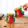 Hand Drawn Design Book-Shaped Glass Mug Colorful Coffee Tea Cup Collection Gifts