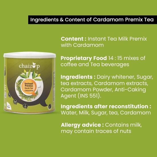 Chaizup Premium 1 Min Instant Sortiertes Tee-Paket - 500g Dosen (3er-Pack) | Masala-, Safran- & Kardamom-Aromen | Ca.. 108 Portionen | 1500g