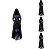 Halloween Hexenkleid Mit Kapuze Cosplay Kostüm Für Damen Aus Polyesterstoff Für Bühnenauftritte