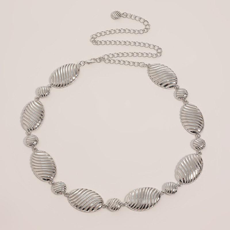 Ethnische Goldmetall Hohl Geometrische Taillenkette Für Frauen Sommer Mode Accessoire