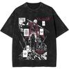 Washed Manga Print Shirt DMC Devil May Cry Gane Merch Vintage T-Shirts Harajuku Streetwear Cotton Summer Daily Wear Cool Top