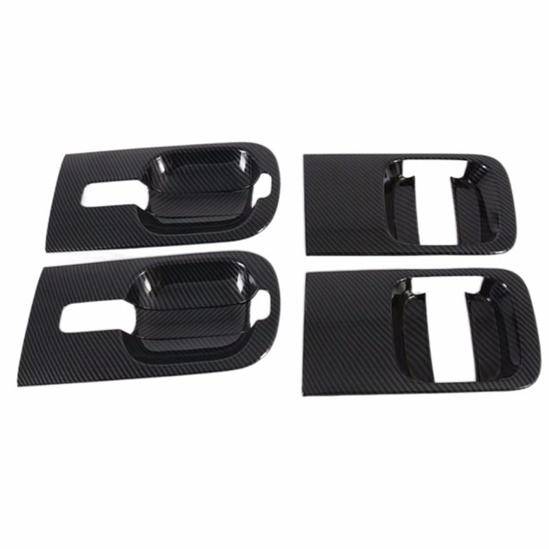 Car Door Handle Bowl Protectors ABS Carbon Fiber Design Anti Scratch Accessories Suitable for H1 I800 2018-2020 Models