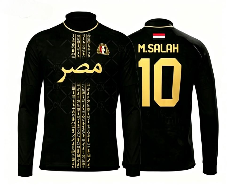 Men's Crew Neck Long Sleeve T‑Shirt, Egyptian 3D Print Breathable Quick Dry Casual Top