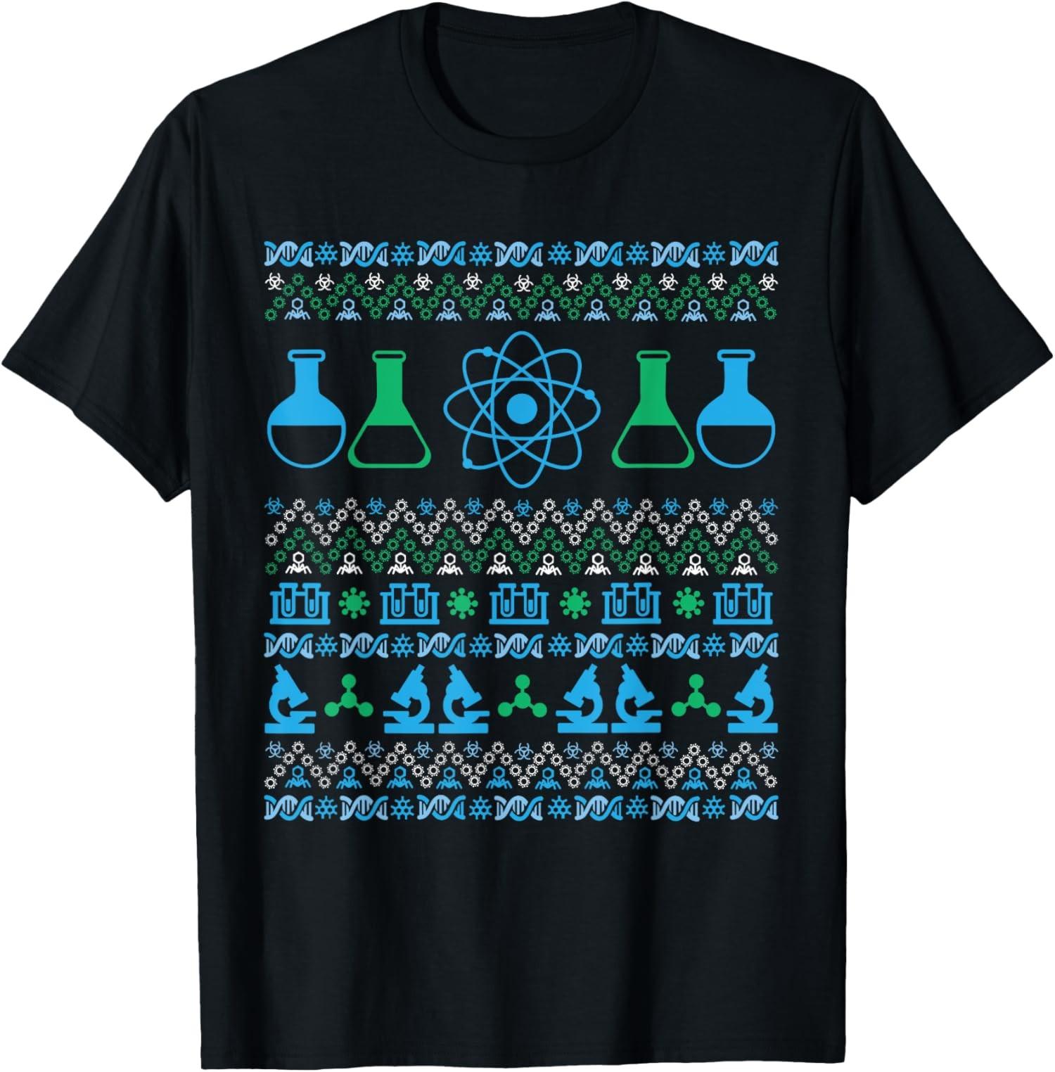 Scientifique scientifique laid no?l Geek Science T-shirt unisexe S разноцветный