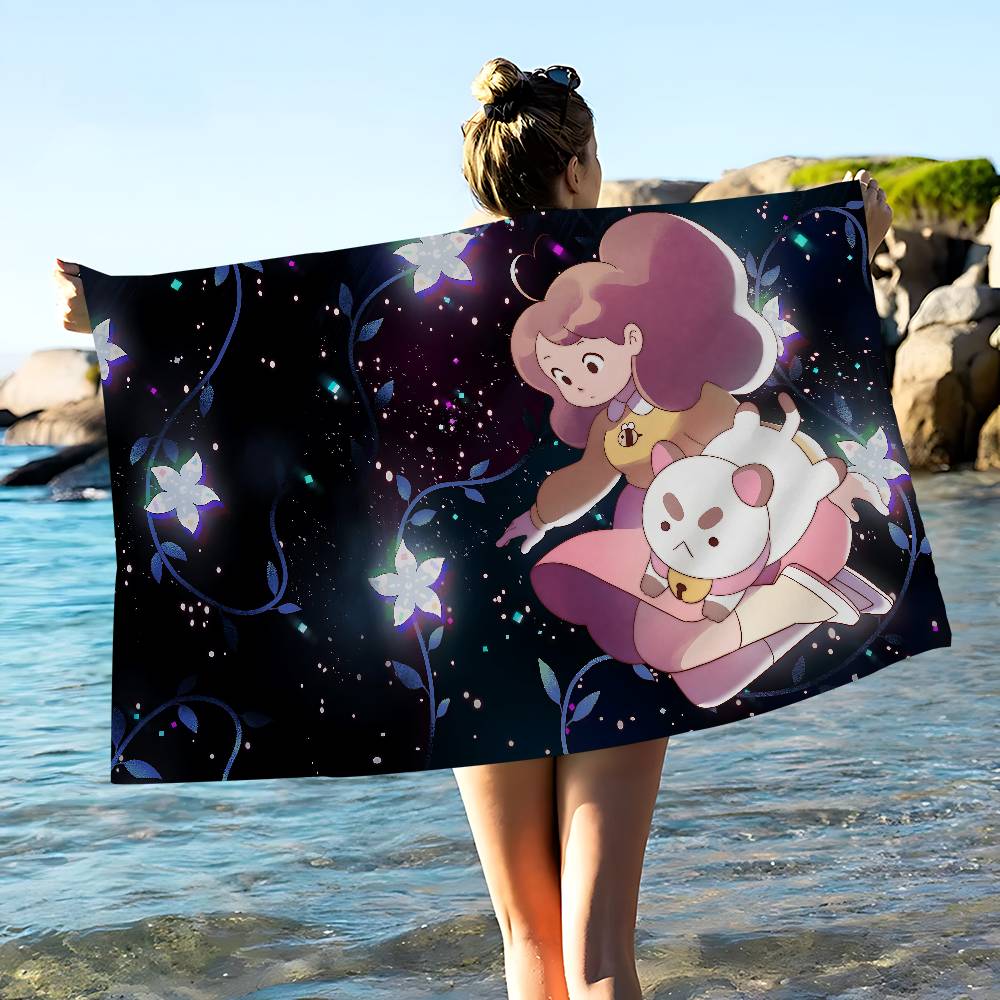 Bee And Puppycat Anime Big Microfiber Beach Towels Quick Dry Towel Sand Beach Towels Pool Towel for Travel Swim Pool Yoga
