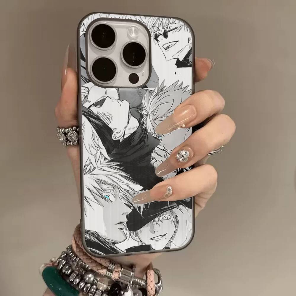 

Jujutsu Kaisen Satoru Gojo Comics Luxury Ripple Shockproof Phone Case For IPhone 17 Air 16 15 14 13 12 11 Pro Max Plus Pro iPhone 13 pro
