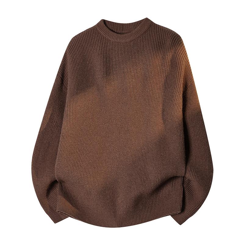 Autumn and Winter Men's Sweater Round Neck Casual Long-sleeved Knitted Base Shirt