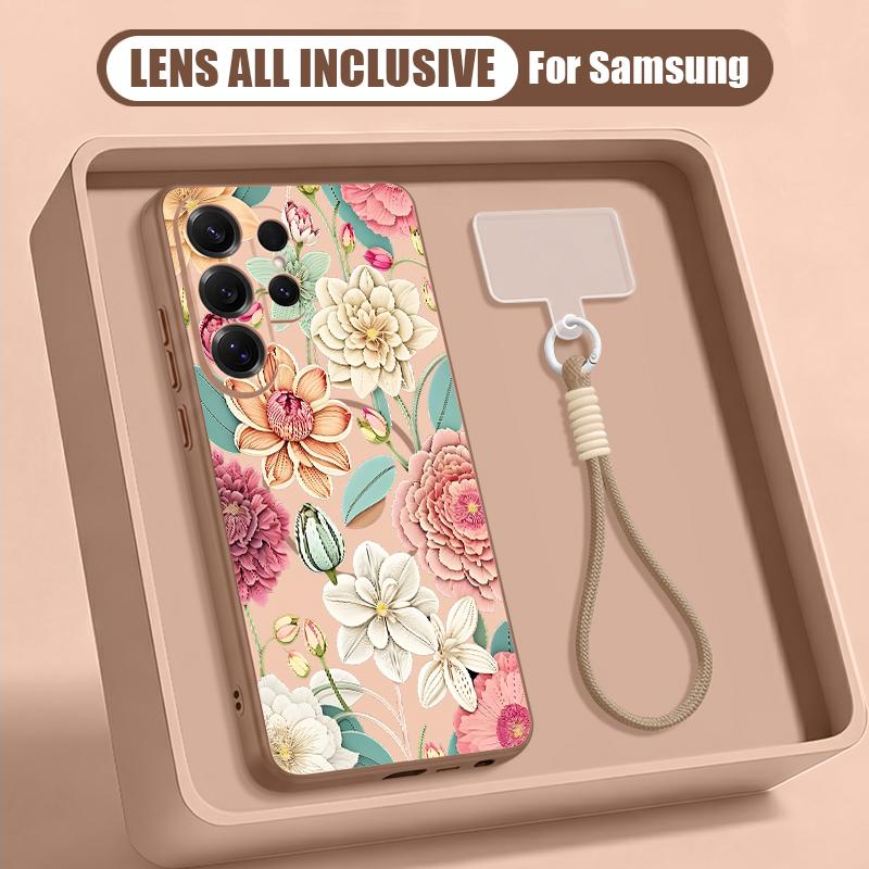 Aquarellblumen Druck Hülle Für Samsung S26 Ultra S25 FE S24 S24 Plus A57 A37 A17 A56 A36 A16 A55 A35 A15 A54 5G Hybrid Magnetisch Matt Abdeckung