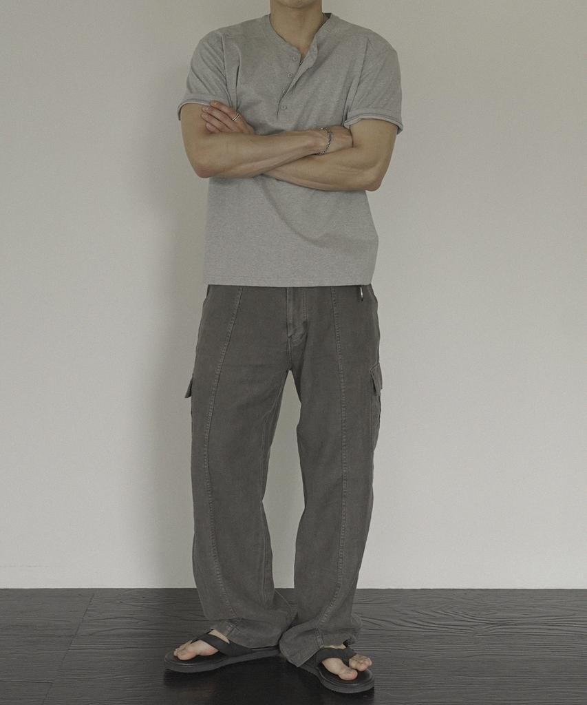 Sido Caesar Ct Line Garment Ws Linen Cargo Pants #1
