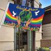 World Peace Flag Polyester Large Banners 90 X 150 Cm Fade Resistant Great for Indoor and Outdoor Decoration.