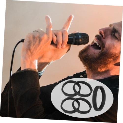 AGFELO 5-Piece Handheld Microphone Ring, Anti-Rolling Protective Ring for Microphones, Anti-Drop Ring for Wireless Charger Stand, Anti-Rolling Microph