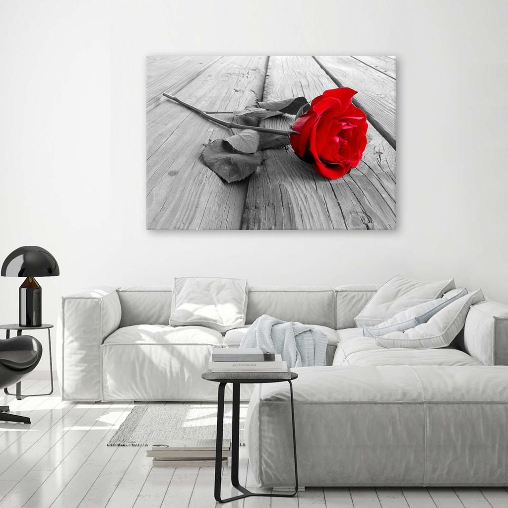 Canvas Print, Red Rose