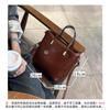 Korean Style Trendy Genuine Leather Women's Bag Spring and Summer New Item Retro Top Layer Cowhide Large Capacity Hand-held Crossbody Bag