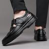Prince Casual Genuine Leather Sandals for Men - Breathable, Non-Slip, Large Size 48, Ideal for Spring, Autumn, Summer Work.