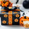 Halloween Pumpkin Stickers Roll Pumpkin Shape Decals Orange Sparkly Self-Adhesive Stickers For Halloween Party Envelope Scrapbook Decor, 500Pcs