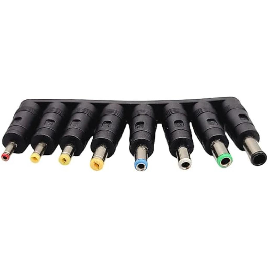 DC Adapter 8 Connector Set DC Power Adapter Converter, 5.5mm x 2.1mm Female to Male Jack Converter for Laptop, CD, MD, Tape Recorder, Radio Power