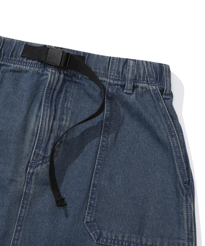 Columbia University M-Label Belted Denim Long Skirt Midnight Jeans