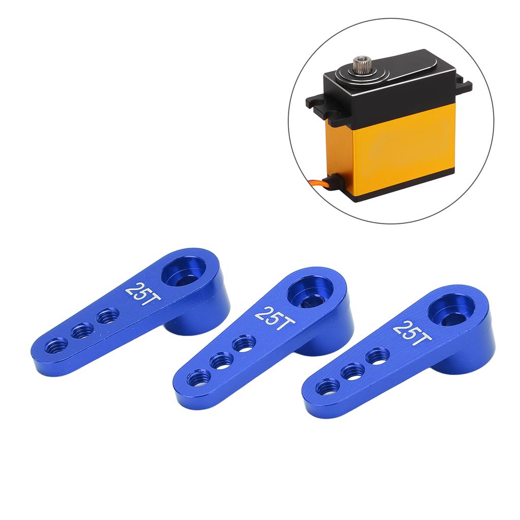 3pcs RC Aluminum 25T Servo Horns Metal Steering Arm for 1Celsius8 1Celsius10 RC Car Upgrade Parts