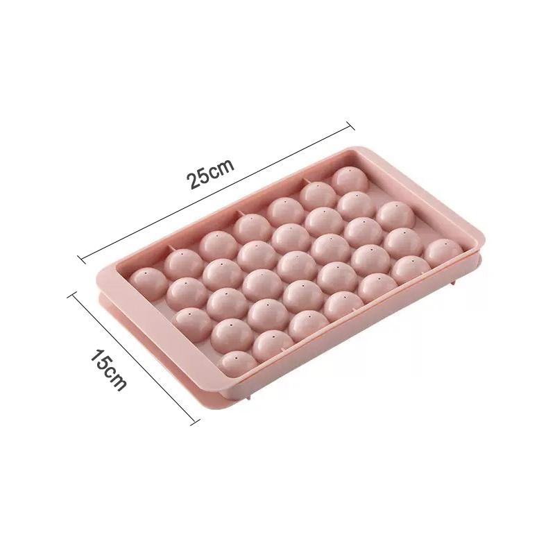 

33 ячейки форма для хоккея с шайбой из полипропилена для льда, замороженные шарики для виски, форма для эскимо, лоток для кубиков льда, коробка, инструменты для кухни, аксессуары, подарки для приготовления леденцов розовый