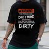 Warning Funny Text Print Motorcycle Cotton Tshirt Men Funny Men T-shirt Summer Harajuku Short-S