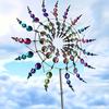Kinetic Wind Spinner Colorful Metal Wind-Driven Kinetic Spinner Outdoor Kinetic Wind Sculpture Assembly Required for Garden Backyard Lawn Decoration