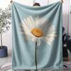 Daisy Cute Throw Soft Flannel AC Blanket Lightweight Summer Nap Throw Cozy  Blanket for Sofa Bed Travel Home