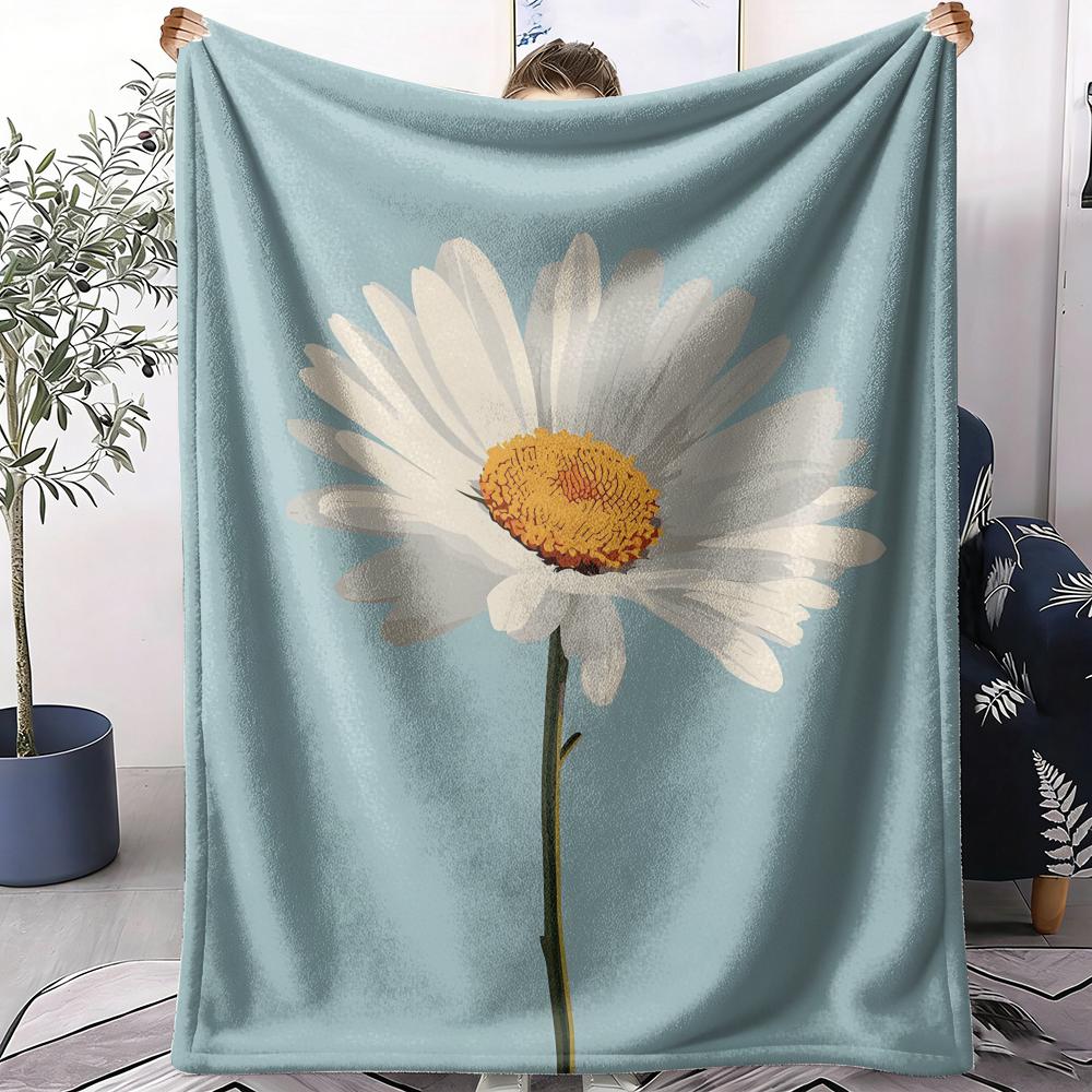 Daisy Cute Throw Soft Flannel AC Blanket Lightweight Summer Nap Throw Cozy  Blanket for Sofa Bed Travel Home