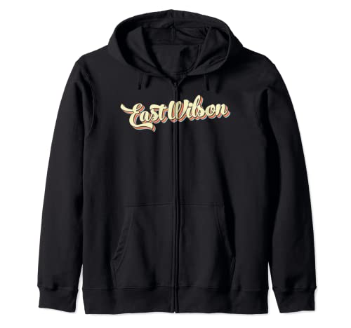 East Wilson T-Shirt Retro Art Baseball Font Vintage Zip Hoodie