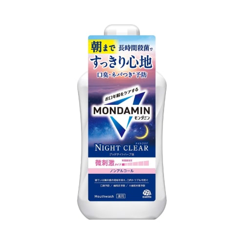Mondahmin Night Clear Mouthwash, Herbal, 1000mL, Mild, Prevents Bad Breath and Stickiness