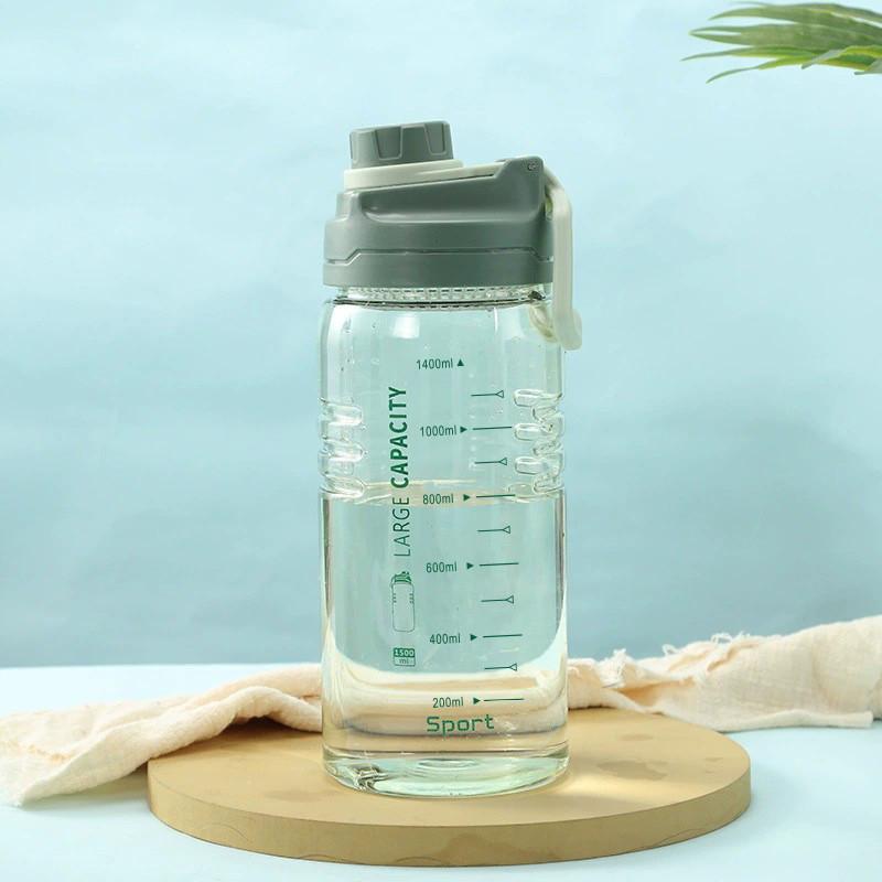 Transparent Sports Plastic Cup Large Capacity Heat Resistant Portable Fitness
