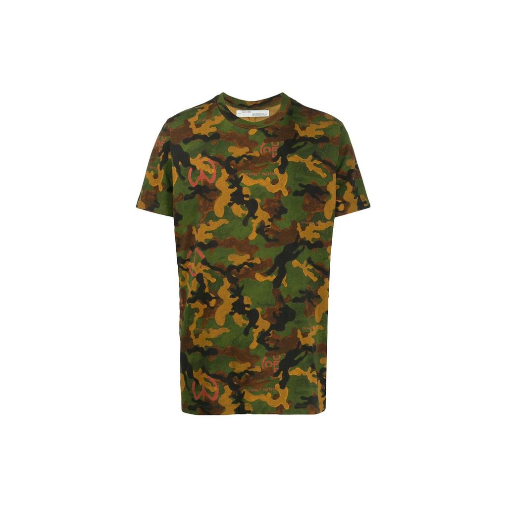 Off-White Ss23 Camouflage Print Crew Neck Short Sleeve T-Shirt Regular Fit Men Tops OMAA027R201850169910