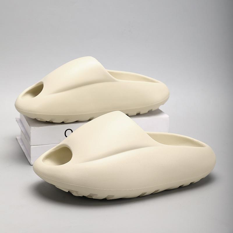 2025 New Muffin Slippers Couple EVA Super Soft Thick Bottom Stepping On Shit Feeling Home Non-slip Casual Drag Q Elastic Beach Shoes