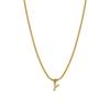 Rhinestone Inlaid French Court Style Snake Bone Collared Pendant with 26 European American Letters