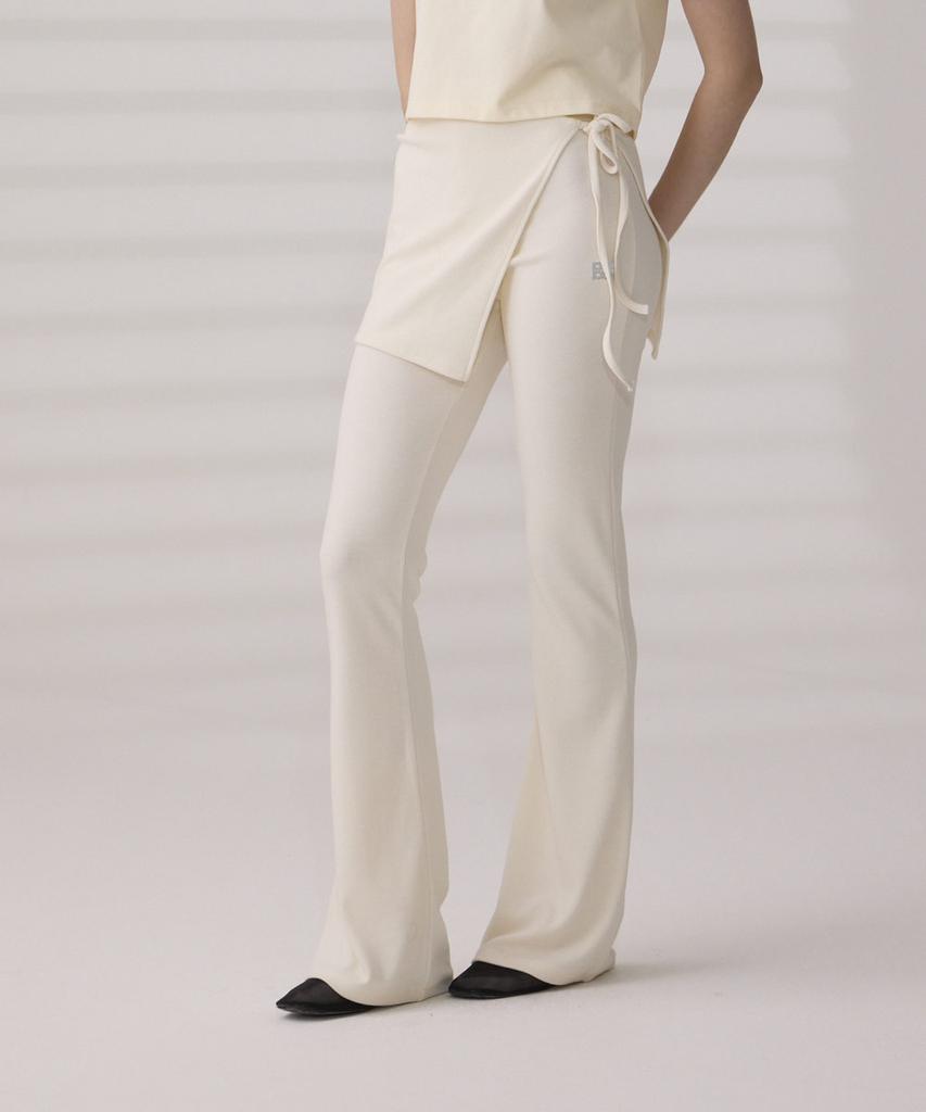 Dangled Drop Dgdp Layered Wrap Skirt Ivory