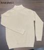 Men's Vertical Rib Knit Half-Zip Stand Collar Woolen Sweater