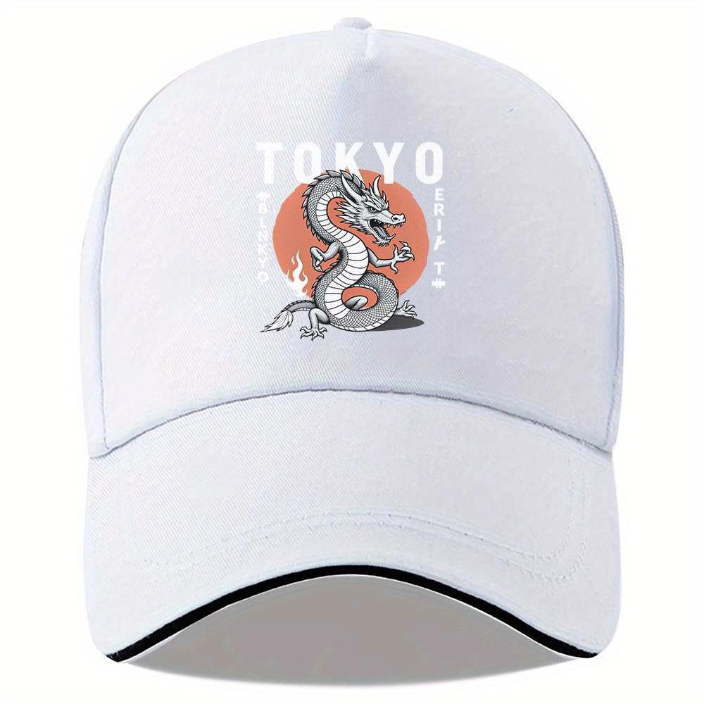 Tokyo Dragon Japanese Art Baseball Cap Polyester Adjustable Outdoor Sports Hat