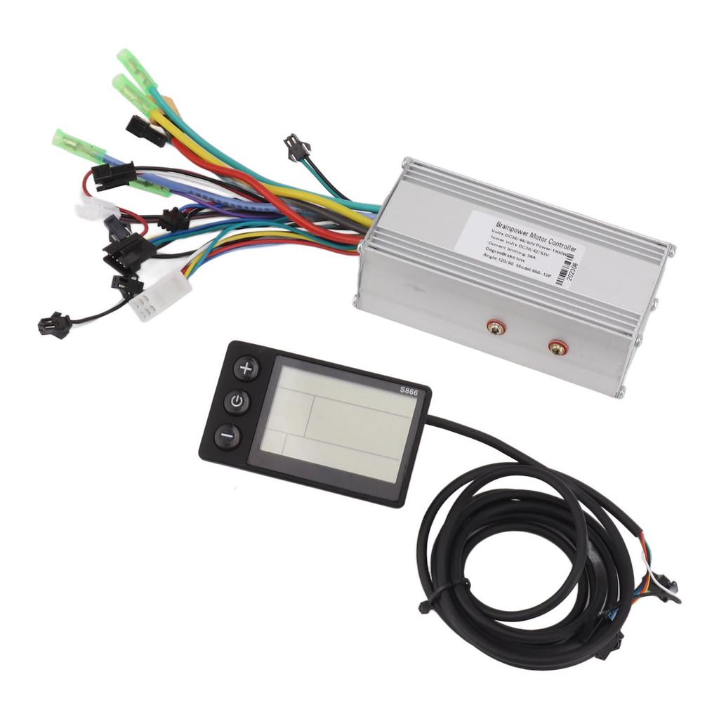 36V 48V 60V 1000W 38A 3 Mode Sine Wave Controller Brushless Motor Controller 866 LCD Display Kit Electric Bike Bicycle