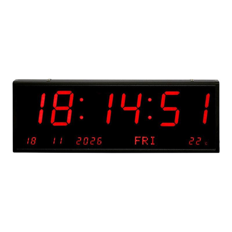 Perpetual LED Digital Wall Clock with Silent Timekeeping and Night Light for Home and Bedroom Use