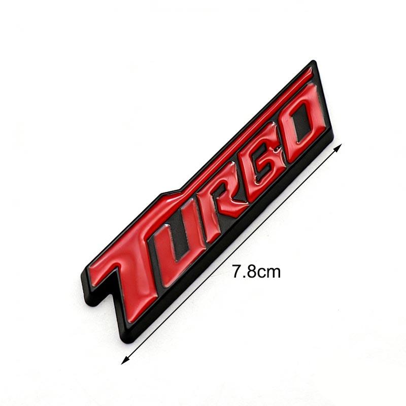 3D Metal Car Fender Rear Trunk Emblem Badge Decorative Sticker Accessories Black Red