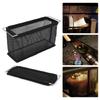 Folding Drain Basket Mesh Storage Box Camping Light Weight Portable Mesh Drain Basket Table Drainages Basket Enduring
