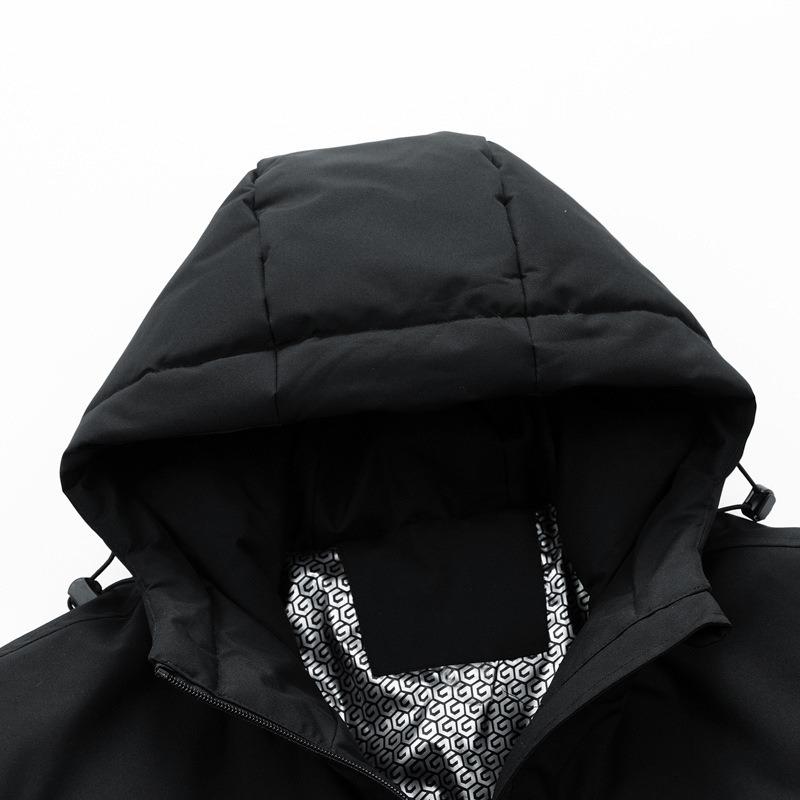 New Winter Cotton-padded Clothes Men's Large Size Loose Casual Cotton-padded Clothes Trendy Hooded Sports Bread Clothes Graphene