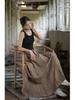Women's Elastic Waist Tie-Dye Ramie Skirt - Autumn/Winter Collection