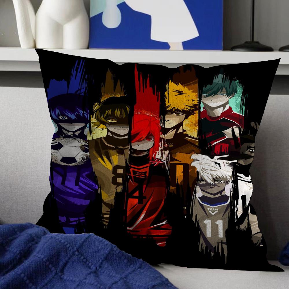 Blue Lock Anime Pillowcase Toon Gift Cushion Cover Bedroom Home Sofa Chair Seat Decor Pillow Case