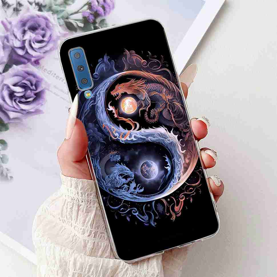 For Samsung Galaxy A7 2018 Case SM-A750F Fashion Colorful Butterfly Soft Silicone Cover For Samsung a7 A7 2018 6.0" Cases Bumper