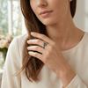 Versatile Use Blue Eye Ring Simple Style Rhinestone-Studded Ring Niche Titanium Steel Ring  Gift