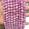 Optimierte Kunzit-Steine Glatte Runde Perlen für DIY Armband und Halskette Schmuckzubehör.
