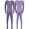 Mens Solid Color Bodystocking Long Sleeve Stretchy Bodysuit with Bulge Pouch Nightwear Underwear